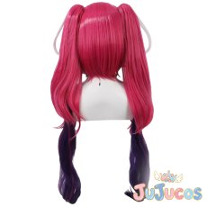 画像3: ヴェルべット　ツインテール　コスプレウィッグ　ハズビン・ホテル（Hazbin Hotel）　コスプレ鬘　JUJUcosplay (3)