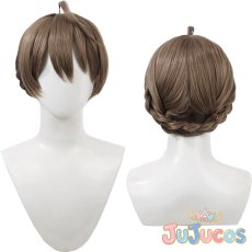 画像1: 桜守歌織　コスプレウィッグ　アイドルマスター ミリオンライブ！ シアターデイズ　コスプレ鬘　JUJUcosplay (1)