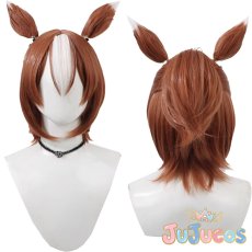 画像1: ヤエノムテキ　黒将Zen　コスプレウィッグ　ウマ娘プリティーダービー　コスプレ鬘　JUJUcosplay (1)