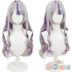 画像1: Vtuber　紫咲シオン　ゲーミング衣装　コスプレウィッグ　バーチャルYouTuber　コスプレ鬘　JUJUcosplay (1)
