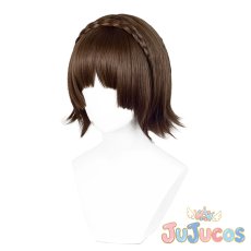 画像4: 新島真　コスプレウィッグ　ペルソナ5　コスプレ鬘　JUJUcosplay (4)
