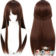 画像1: 博麗霊夢　コスプレウィッグ　東方Project　コスプレ鬘　JUJUcosplay (1)