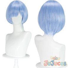 画像1: レム　ラム　コスプレウィッグ　Re:ゼロから始める異世界生活　コスプレ鬘　JUJUcosplay (1)