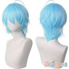 画像1: Vtuber　渚トラウト　コスプレウィッグ　バーチャルYouTuber　コスプレ鬘　JUJUcosplay (1)