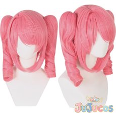 画像1: 花菱はるか　マジアマゼンタ　コスプレウィッグ　魔法少女にあこがれて　コスプレ鬘　JUJUcosplay (1)