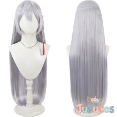 画像1: 黒舘ハルナ　水色　コスプレウィッグ　ブルーアーカイブ　コスプレ鬘　JUJUcosplay (1)