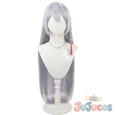 画像2: 黒舘ハルナ　水色　コスプレウィッグ　ブルーアーカイブ　コスプレ鬘　JUJUcosplay (2)