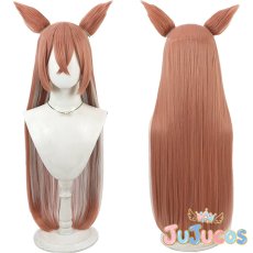 画像1: 朱城ルミ　コスプレウィッグ　ブルーアーカイブ　コスプレ鬘　JUJUcosplay (1)