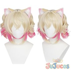 画像1: VTuber　Mococo Abyssgard(モココ・アビスガード)　正月衣装　コスプレウィッグ　バーチャルYouTuber　コスプレ鬘　JUJUcosplay (1)