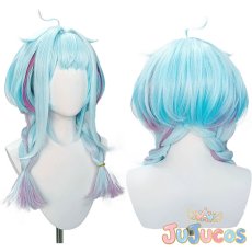 画像1: Vtuber　水宮枢　初期2D　コスプレウィッグ　バーチャルYouTuber　コスプレ鬘　JUJUcosplay (1)