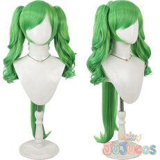 画像1: 緑川なお(キュアマーチ)　キュアマーチ　コスプレウィッグ　スマイルプリキュア!　コスプレ鬘　JUJUcosplay (1)