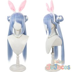画像1: VTuber　兎田ぺこら　ペキョンシー　コスプレウィッグ　バーチャルYouTuber　コスプレ鬘　JUJUcosplay (1)