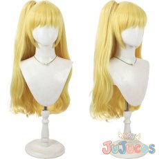 画像1: 朝日奈みらい(キュアミラクル)　ダイヤ　コスプレウィッグ　魔法つかいプリキュア　コスプレ鬘　JUJUcosplay (1)