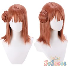 画像1: 上原歩夢　コスプレウィッグ　ラブライブ！虹ヶ咲学園スクールアイドル同好会　コスプレ鬘　JUJUcosplay (1)