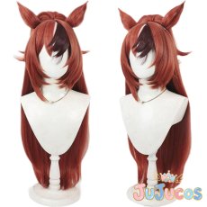 画像1: バブルガムフェロー　私服　コスプレウィッグ　ウマ娘プリティーダービー　コスプレ鬘　JUJUcosplay (1)