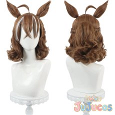 画像1: ジャングルポケット　制服　コスプレウィッグ　ウマ娘プリティーダービー　コスプレ鬘　JUJUcosplay (1)