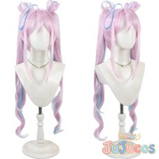 画像1: 紫雨こころ　キュアキュンキュン　コスプレウィッグ　キミとアイドルプリキュア♪　コスプレ鬘　JUJUcosplay (1)