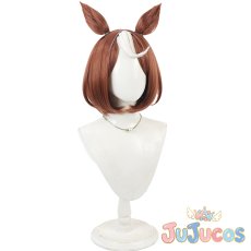 画像4: ツルマルツヨシ　制服　コスプレウィッグ　ウマ娘プリティーダービー　コスプレ鬘　JUJUcosplay (4)