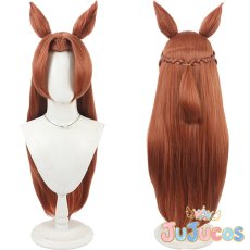 画像1: カワカミプリンセス　制服　コスプレウィッグ　ウマ娘プリティーダービー　コスプレ鬘　JUJUcosplay (1)