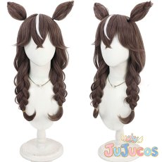 画像1: カレンブーケドール　勝負服　コスプレウィッグ　ウマ娘プリティーダービー　コスプレ鬘　JUJUcosplay (1)