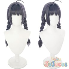 画像1: 霞沢ミユ　コスプレウィッグ　ブルーアーカイブ　コスプレ鬘　JUJUcosplay (1)