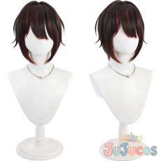 画像1: Vtuber　ましろ爻　グランジパンク風　コスプレウィッグ　バーチャルYouTuber　コスプレ鬘　JUJUcosplay (1)