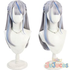 画像1: Vtuber　雨海ルカ　コスプレウィッグ　バーチャルYouTuber　コスプレ鬘　JUJUcosplay (1)