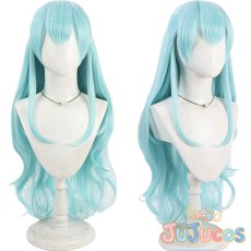 画像1: キュアアンジュ　ロングカールヘア　コスプレウィッグ　HUGっと!プリキュア　コスプレ鬘　JUJUcosplay (1)