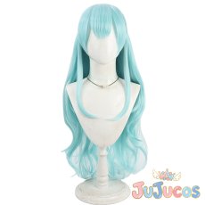 画像2: キュアアンジュ　ロングカールヘア　コスプレウィッグ　HUGっと!プリキュア　コスプレ鬘　JUJUcosplay (2)