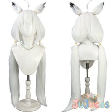 画像1: VTuber　白上フブキ　部屋着　コスプレウィッグ　バーチャルYouTuber　コスプレ鬘　JUJUcosplay (1)