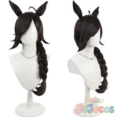 画像1: ライスシャワー　勝負服　コスプレウィッグ　ウマ娘プリティーダービー　コスプレ鬘　JUJUcosplay (1)