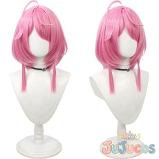 画像1: 桃祈　コスプレウィッグ　鳴潮(Wuthering Waves)　コスプレ鬘　JUJUcosplay (1)