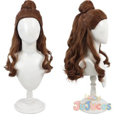 画像1: ベル　コスプレウィッグ　美女と野獣　コスプレ鬘　JUJUcosplay (1)