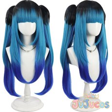 画像1: 飴宮怠美　コスプレウィッグ　HUNDRED LINE -最終防衛学園-（ハンドレッドライン）　コスプレ鬘　JUJUcosplay (1)