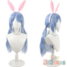画像1: VTuber　兎田ぺこら　ホロナツパラダイス　コスプレウィッグ　バーチャルYouTuber　コスプレ鬘　JUJUcosplay (1)