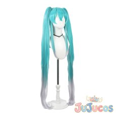 画像3: 初音ミク　レーシングミク 2025Ver.　コスプレウィッグ　VOCALOID　コスプレ鬘　JUJUcosplay (3)