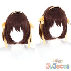画像1: 涼宮ハルヒ　コスプレウィッグ　涼宮ハルヒの憂鬱　コスプレ鬘　JUJUcosplay (1)