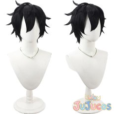 画像1: 淀川真澄　コスプレウィッグ　桃源暗鬼　コスプレ鬘　JUJUcosplay (1)