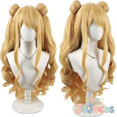 画像1: 曹洪　コスプレウィッグ　真・恋姫†夢想-革命- 蒼天の覇王　コスプレ鬘　JUJUcosplay (1)