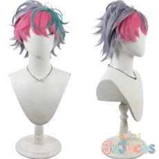 画像1: VTuber　ジョー・力一　白スーツ　コスプレウィッグ　バーチャルYouTuber　コスプレ鬘　JUJUcosplay (1)