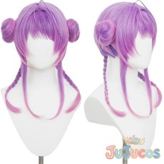 画像1: VTuber　常闇トワ　チャイナ風なメイドジャージ　コスプレウィッグ　バーチャルYouTuber　コスプレ鬘　JUJUcosplay (1)