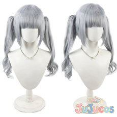 画像1: 長土萌依　バレンタイン小悪魔　コスプレウィッグ　ドルフィンウェーブ　コスプレ鬘　JUJUcosplay (1)