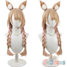 画像1: カゼマル　軽やかな幻影　コスプレウィッグ　アークナイツ　コスプレ鬘　JUJUcosplay (1)