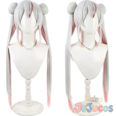 画像1: Vtuber　百鬼あやめ　天女衣装　コスプレウィッグ　バーチャルYouTuber　コスプレ鬘　JUJUcosplay (1)