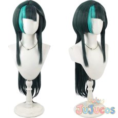 画像1: Vtuber　輪堂千速　コスプレウィッグ　バーチャルYouTuber　コスプレ鬘　JUJUcosplay (1)