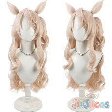 画像1: ヴィクトワールピサ　コスプレウィッグ　ウマ娘プリティーダービー　コスプレ鬘　JUJUcosplay (1)