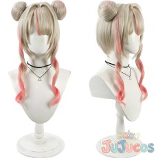 画像1: VTuber　魔界ノりりむ　チャイナ衣装　コスプレウィッグ　バーチャルYouTuber　コスプレ鬘　JUJUcosplay (1)