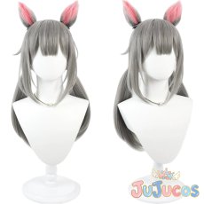 画像1: VTuber　甘城なつき　制服　コスプレウィッグ　バーチャルYouTuber　コスプレ鬘　JUJUcosplay (1)