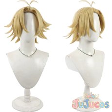 画像1: 桃宮唾切　コスプレウィッグ　桃源暗鬼　コスプレ鬘　JUJUcosplay (1)