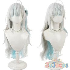画像1: VTuber　銀城サイネ　コスプレウィッグ　バーチャルYouTuber　コスプレ鬘　JUJUcosplay (1)